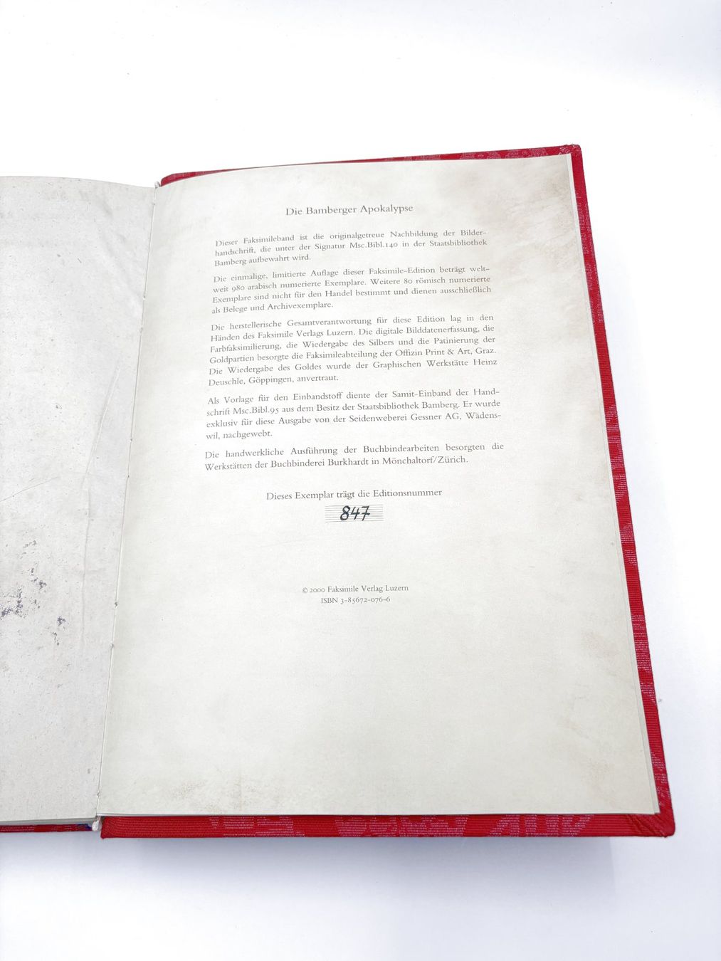 Libri: Faksimile: Die Bamberger Apokalypse – Nuovo (secondo la descrizione) da Hombrechtikon venduto da Bruenel 7