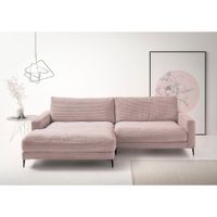 Ecksofa  Uptown in Cord Rosa links