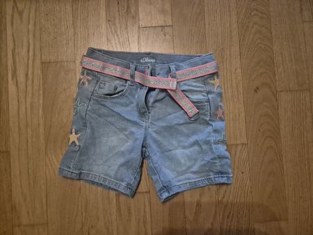 S.Oliver Girl's Denim Shorts with Belt, Size 7-8 years old