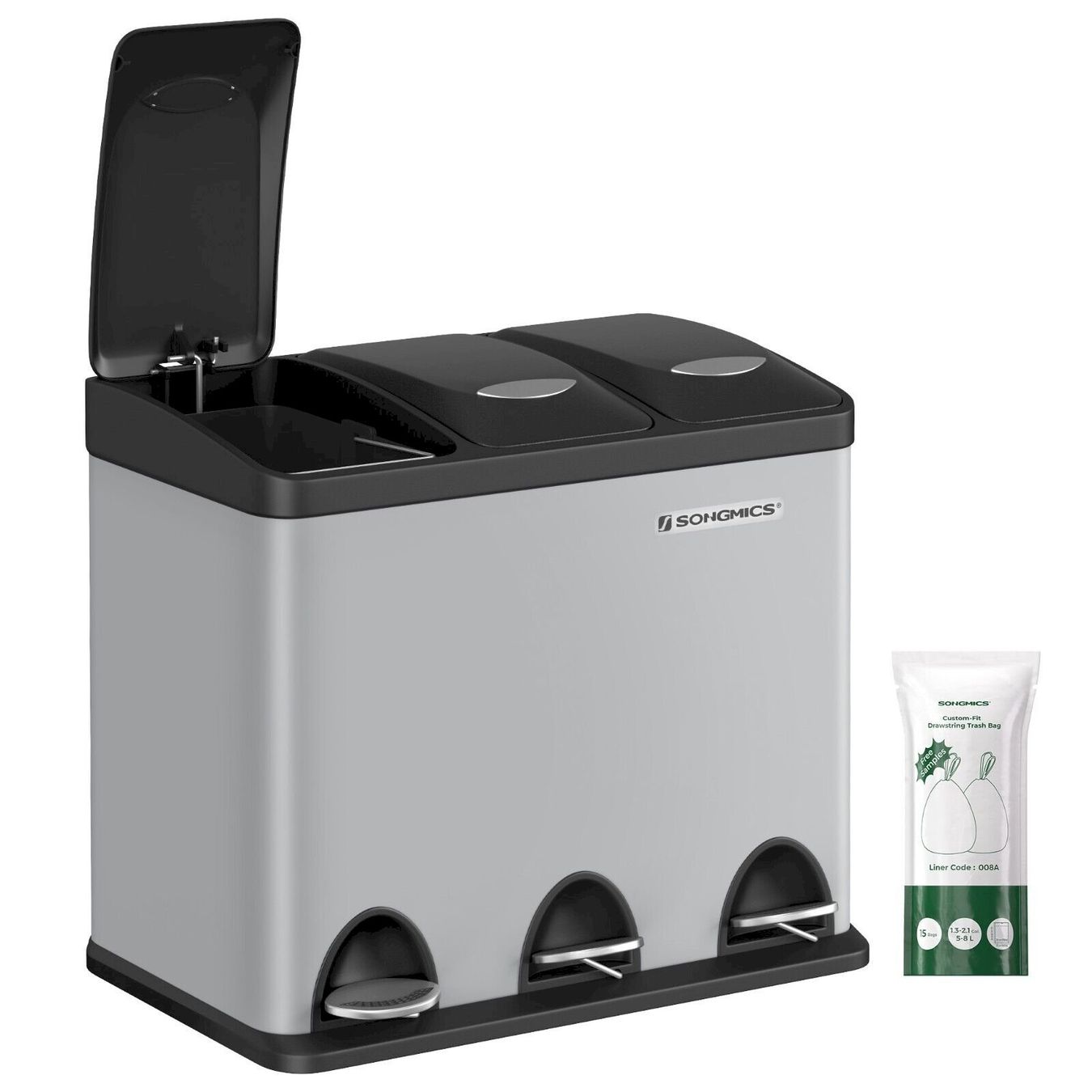 Altro per la casa: SONGMICS Mülltrennsystem 3 x 8 Liter – Nuovo e nell'imballaggio originale da Bottighofen venduto da zaap