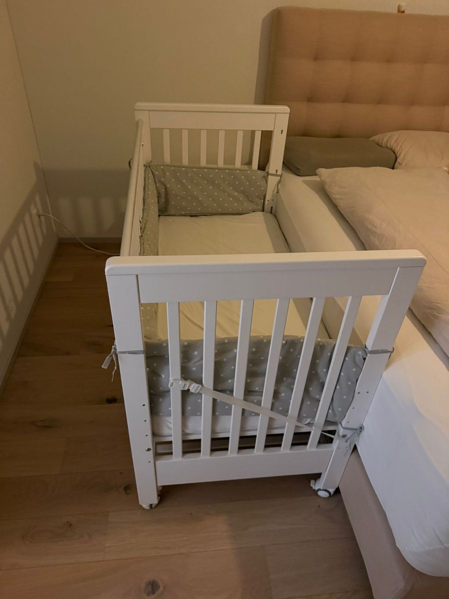 Letti: Beistellbett weiss, mit Matratze – Usato da Rorschach venduto da TrendyDeals