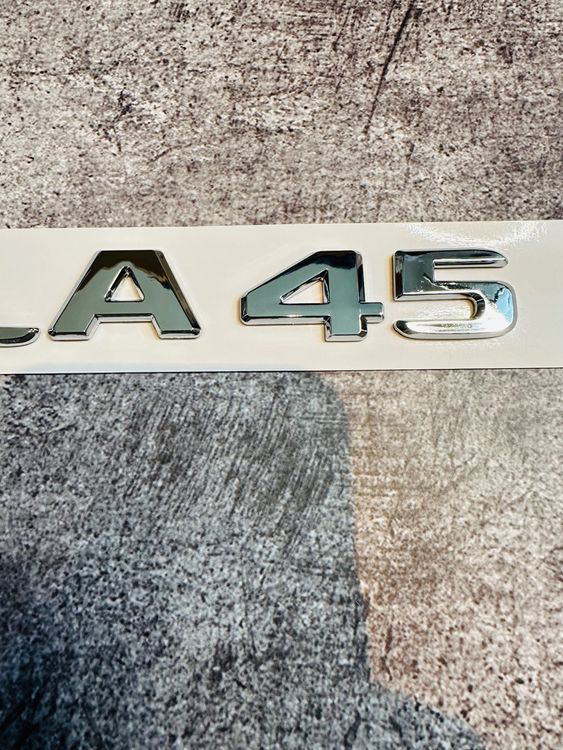 Mercedes AMG CLA45 Emblem Schriftzug Logo aus ABS NEU Chrom (Neu und ...