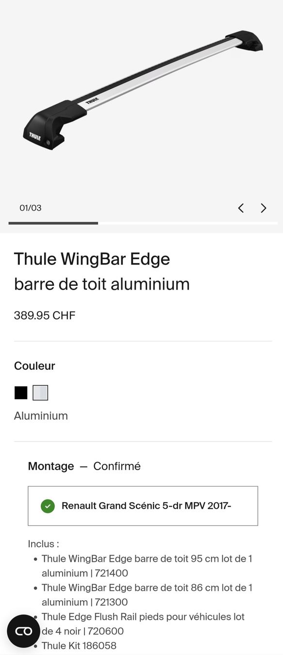 Thule Portapacchi: Barres de toit THULE Renault Scenic 4 – Nuovo (secondo la descrizione) da Yverdon-les-Bains venduto da har_97hl 1