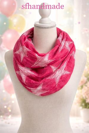 ⭐Pink Star Magic Loopschal⭐- sfhandmade