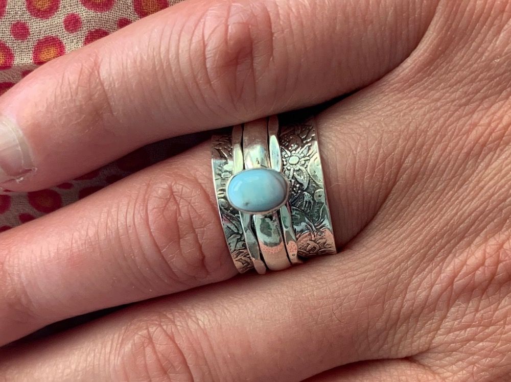 Anelli: Ring Silber 925 mit Larimar – Nuovo (secondo la descrizione) da Birsfelden venduto da Exclusivity