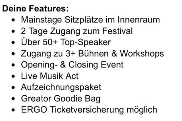 Biglietti: Greator Festival Ticket Platin – Usato da Unterseen venduto da ric_w5lw