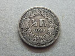 1/2 Ff.  1898  -  ungereinigt  -