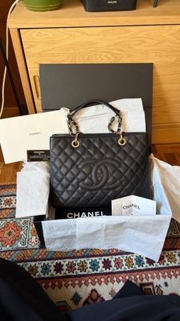 Chanel Grand Shopping Tote Black Caviar Leather 