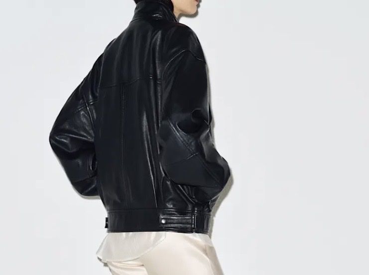 Giacche: The Reformation - Veda oversized leather jacket – Usato da Zürich venduto da Mariva1