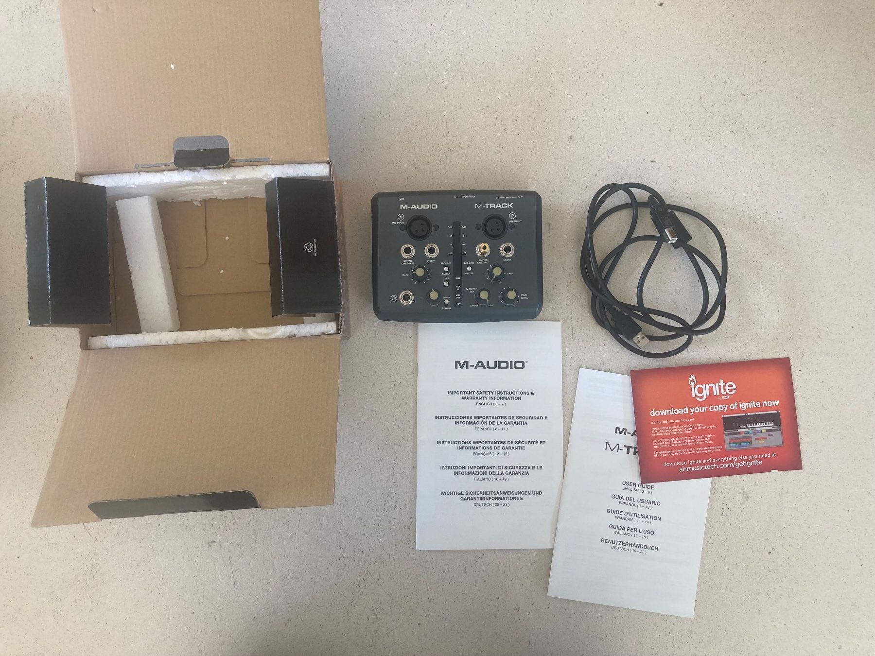 M-Audio Attrezzatura per studi di registrazione: M-AUDIO M-TRACK Interface audio – Usato da Delémont venduto da luigi057 1