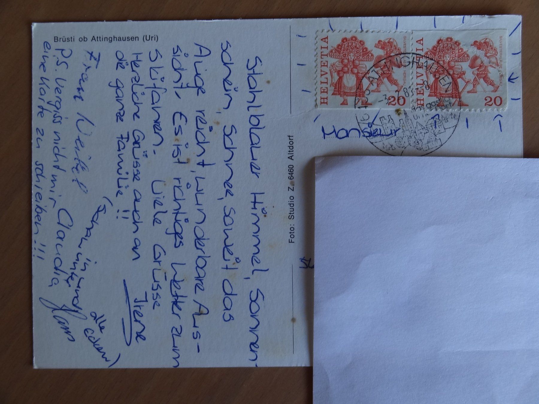 Cartoline postali: Brüsti ob Attinghausen - Uri - 1981 – Usato da St Léonard venduto da Riglin 1