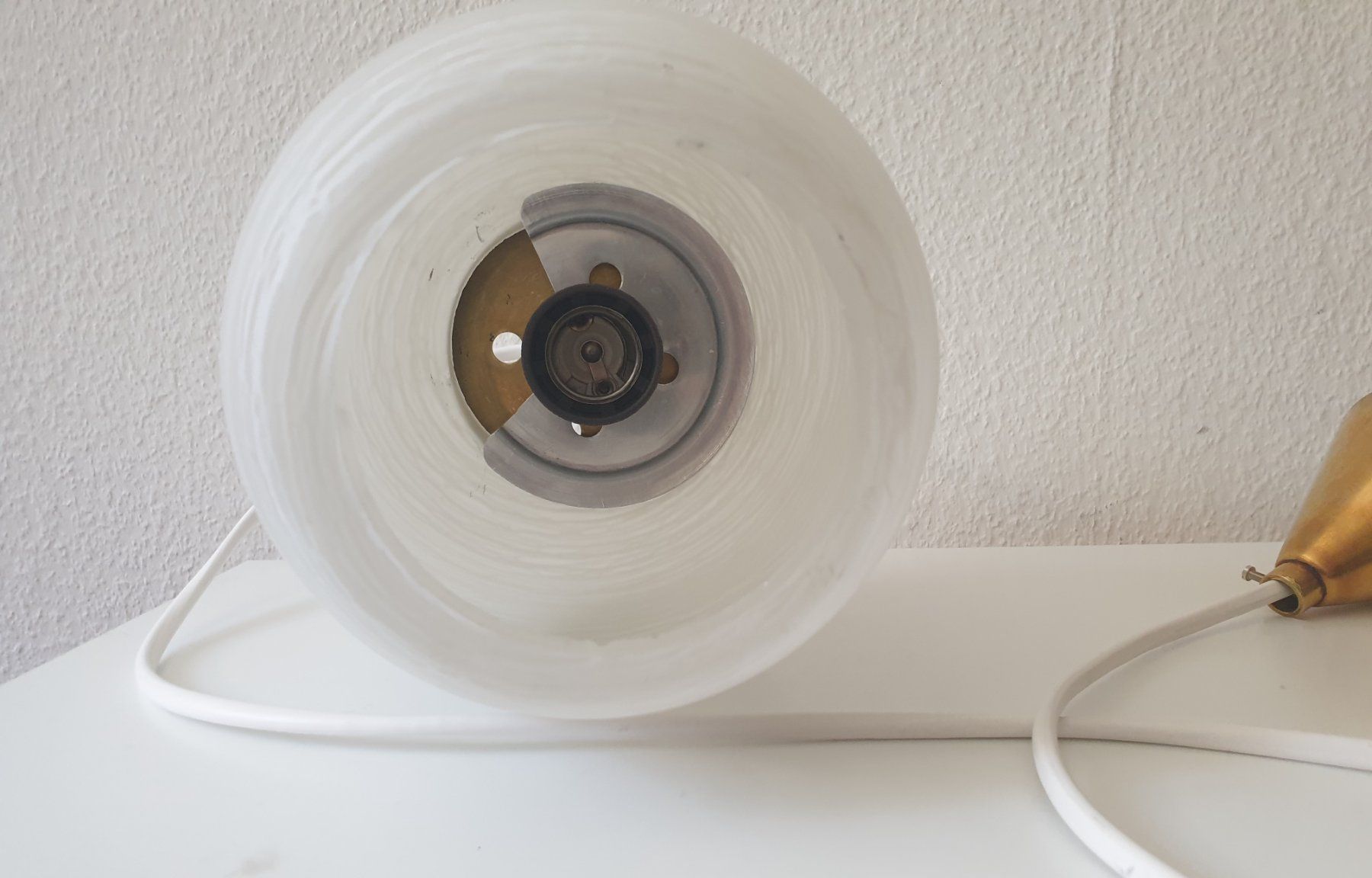 Lampadari & plafoniere: Vintage mid-century Pendelleuchte Glas, Messing – Usato da Zürich venduto da reciclista 5