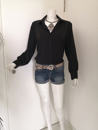 🤩MANGO VISKOSE BLUSE SCHWARZ, NEU