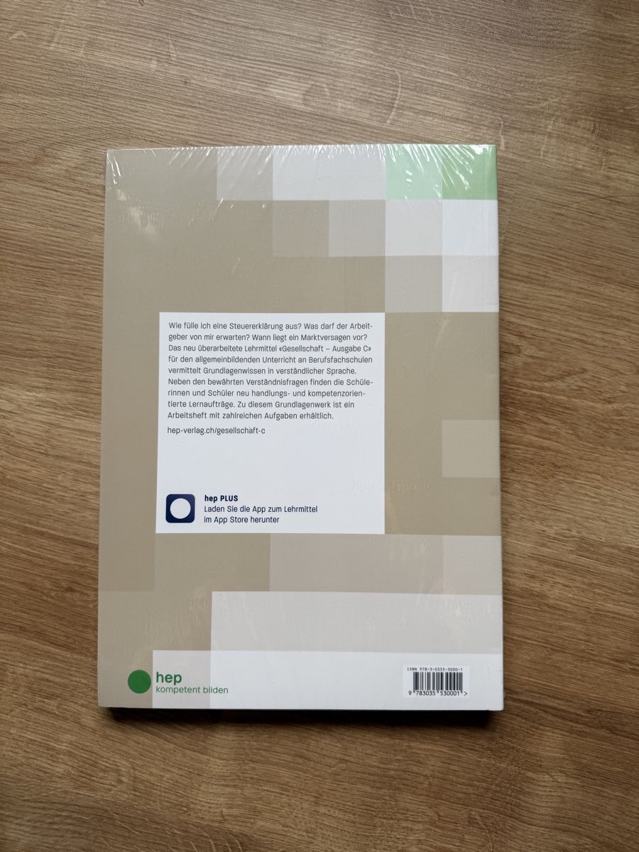 Libri: Gesellschaft Textbook Issue C New Condition Sealed Book – Nuovo e nell'imballaggio originale da Bern venduto da roebelus04 1