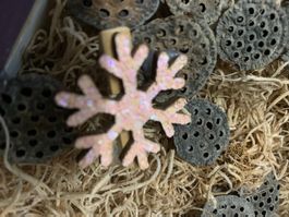 6 herzige Klüppli / Klämmerli / Klemme Schneestern snowflake
