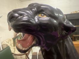 Seltener riesiger Schwarzer Panther 80er Jahre Rarität