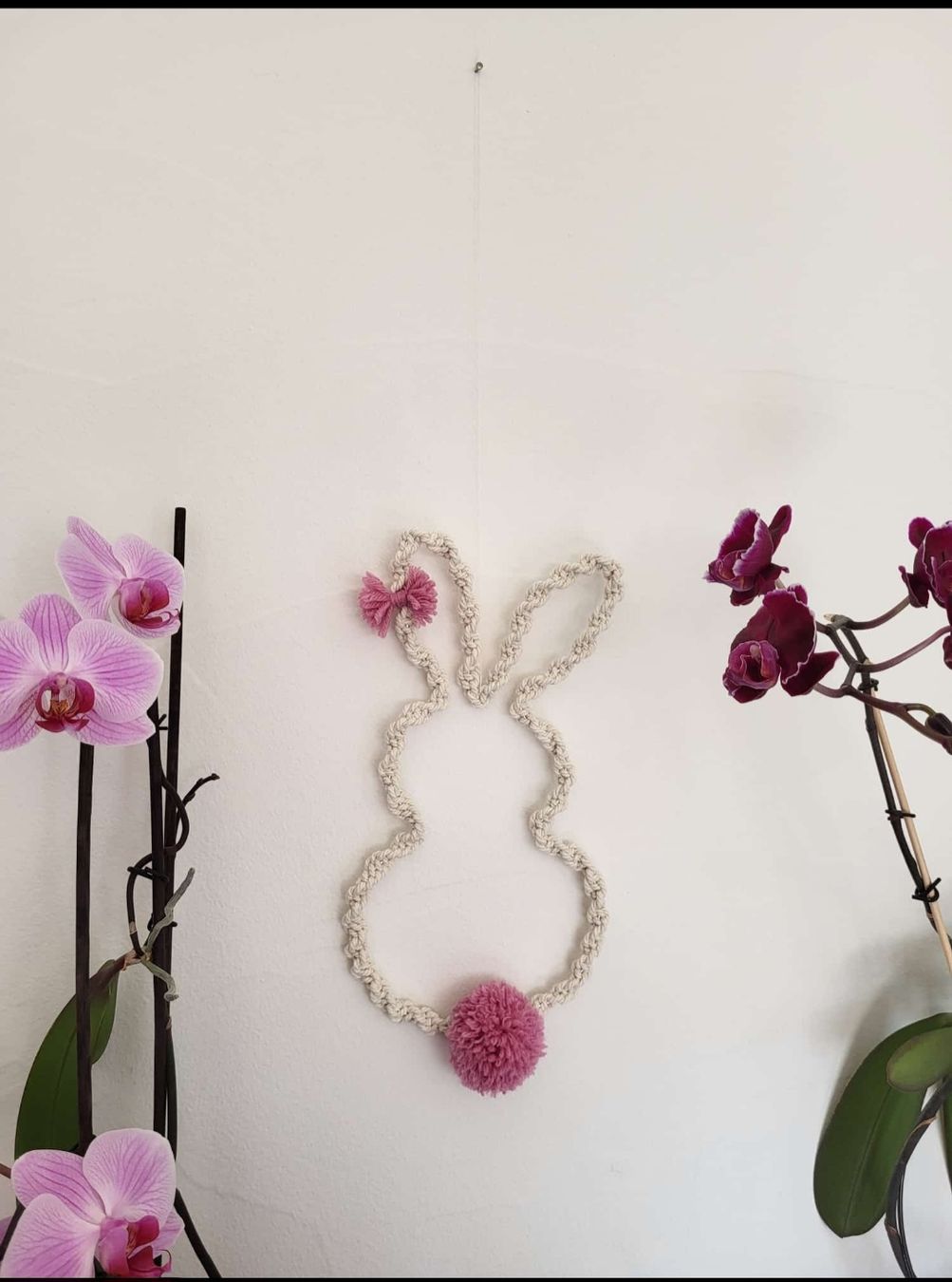 Tutte le decorazioni: Makramee Osterhase ca. 30cm, Handmade, Einzelstück – Nuovo (secondo la descrizione) da Felben-Wellhausen venduto da Brummbaer90 1