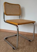 6 Freischwinger-Stühle, Stahlrohr verchromt