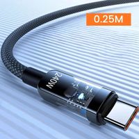 USB-C-Ladekabel 240 W mit Leistungsanzeige, 25 cm