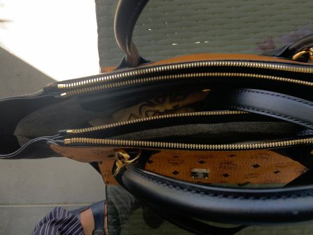 MCM Handtasche braun/schwarz Leo-Muster Top Zustand Somme...