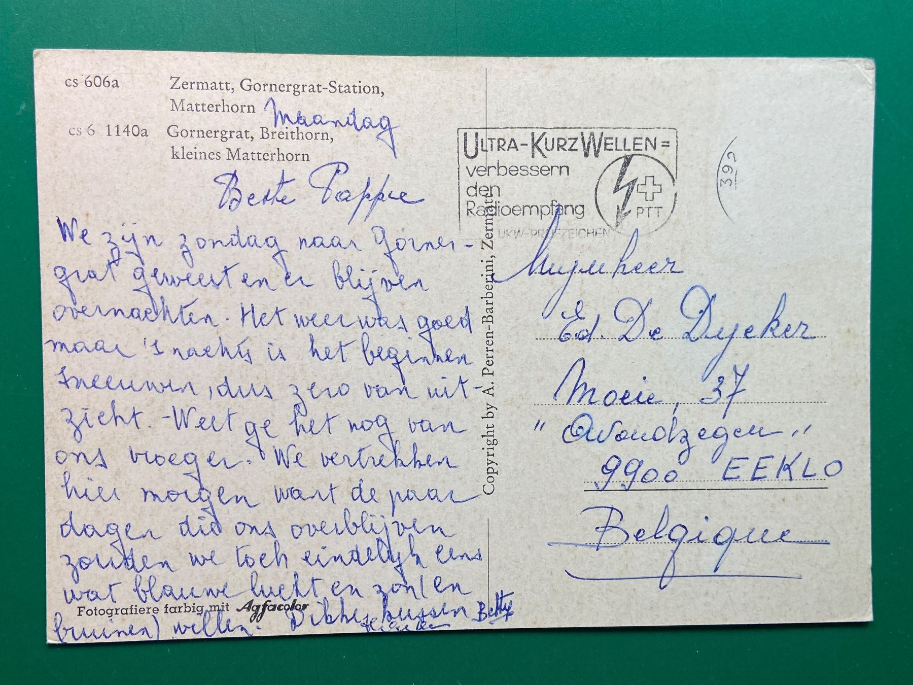 Cartes postales: Zermatt - Gornergrat-Station – D'occasion à Steg VS par _vinci_ 1