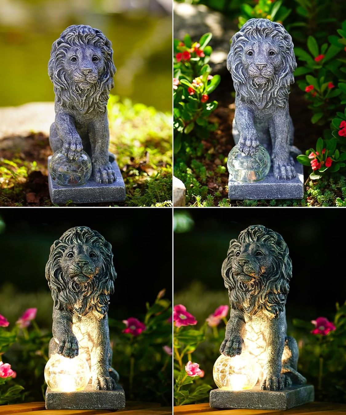 Tutte le decorazioni: Löwen Figur mit Solarlampen Kugel – Nuovo e nell'imballaggio originale da Nuglar venduto da SaleRitter 4