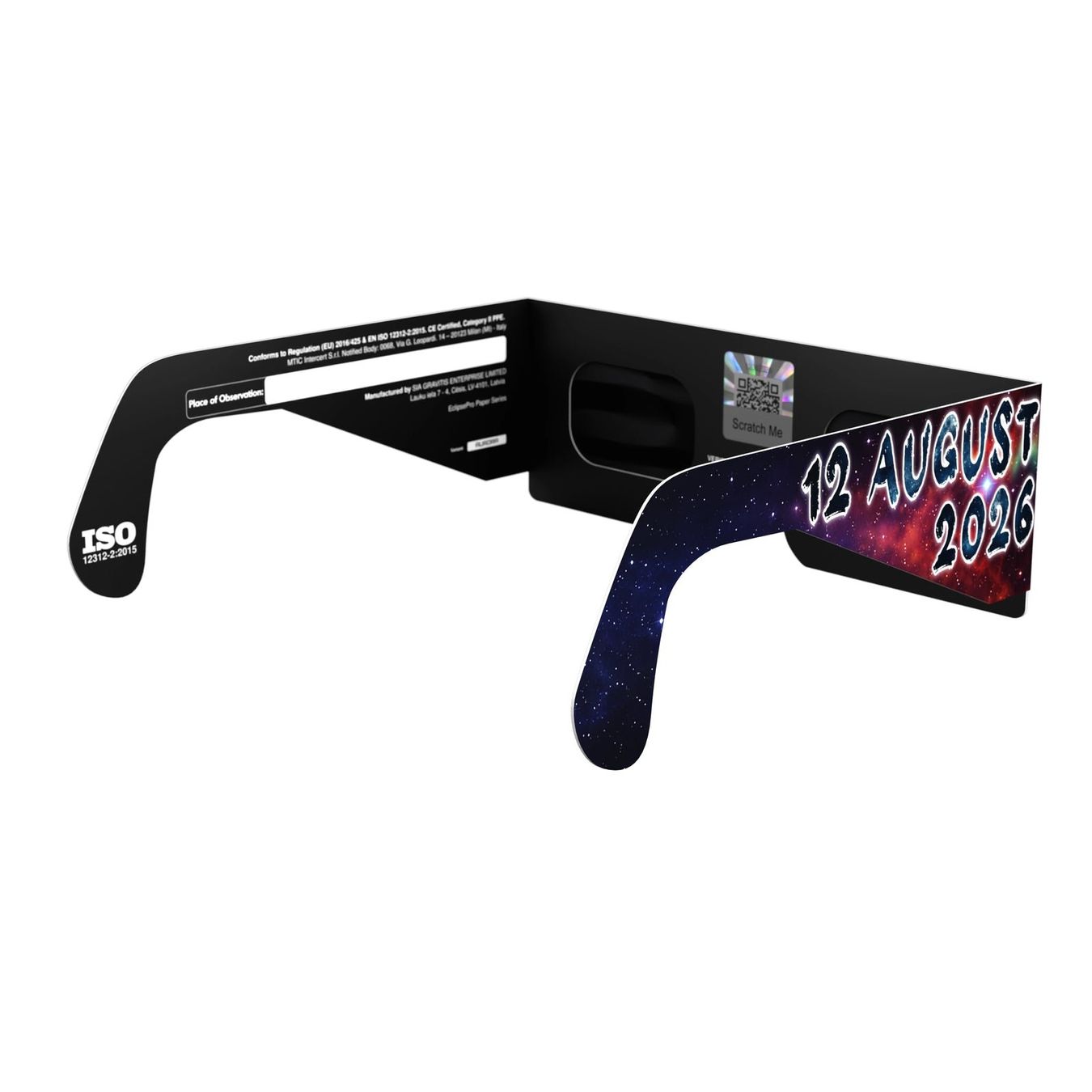 Occhiali & Lenti: Pack 10 lunettes éclipse solaire 2026 - ISO 12312-2 – Nuovo e nell'imballaggio originale da Carouge GE venduto da Helio_Eyewear 5