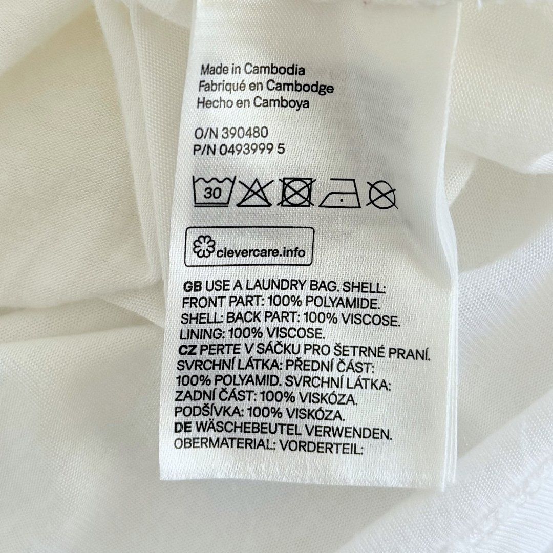 H&M Top: H&M Top Blanc avec Dentelle - Taille XS – Usato da Vevey venduto da secondlifevevey 3