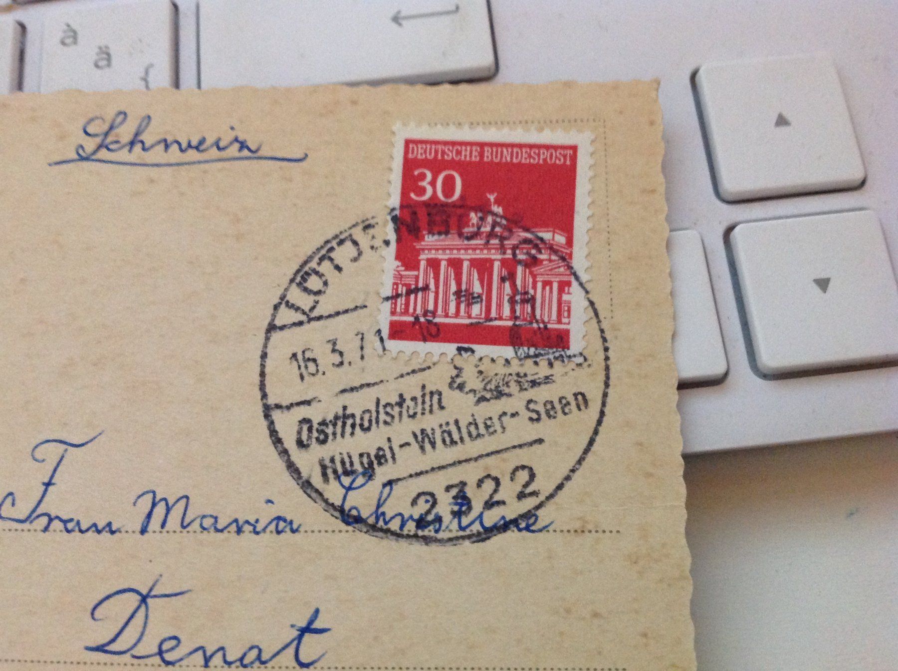 Cartoline postali: CARTE AVEC TIMBRE - 1971 - ALLEMAND – Usato da Le Brassus venduto da cinema13 1