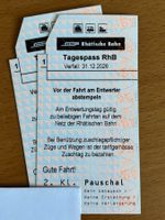 2 Tageskarten Rhätische Bahn RhB Datum wählbar 2. Klasse