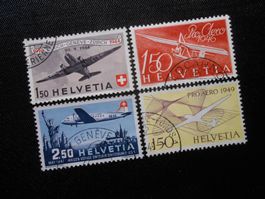 CH ZNr. 40/41/42/45 Flugpost  1944/49  Z CHF 170