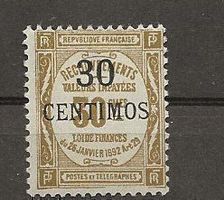 Maroc Recouvrement surchargé 1910 *
