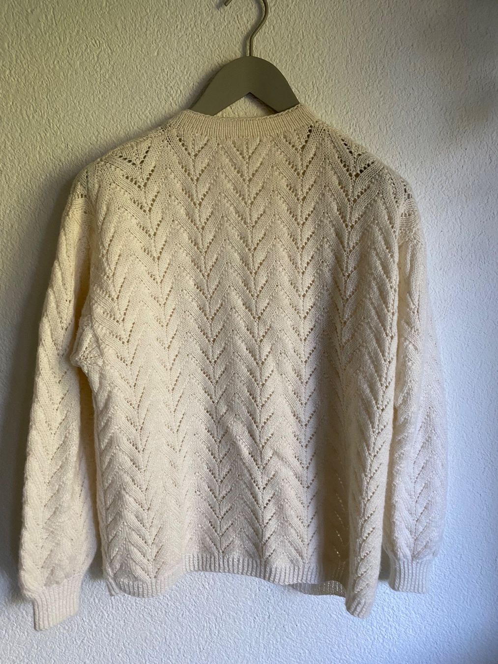 Maglioni & Felpe: Ajourmuster Cardigan, weiss, 42/44 – Usato da Spiegel b. Bern venduto da corn2009 2