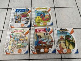 5 x Tiptoi Bücher Konvolut: Englisch,Buchstaben,Piraten,Dino