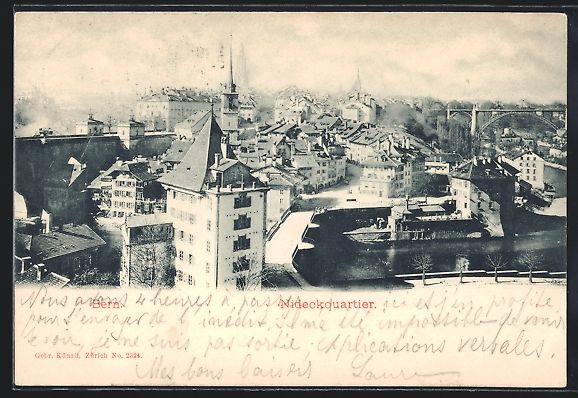 Cartes postales: Bern, Nideckquartier mit Strassenpartie – D'occasion à Berlin par bartko-reher