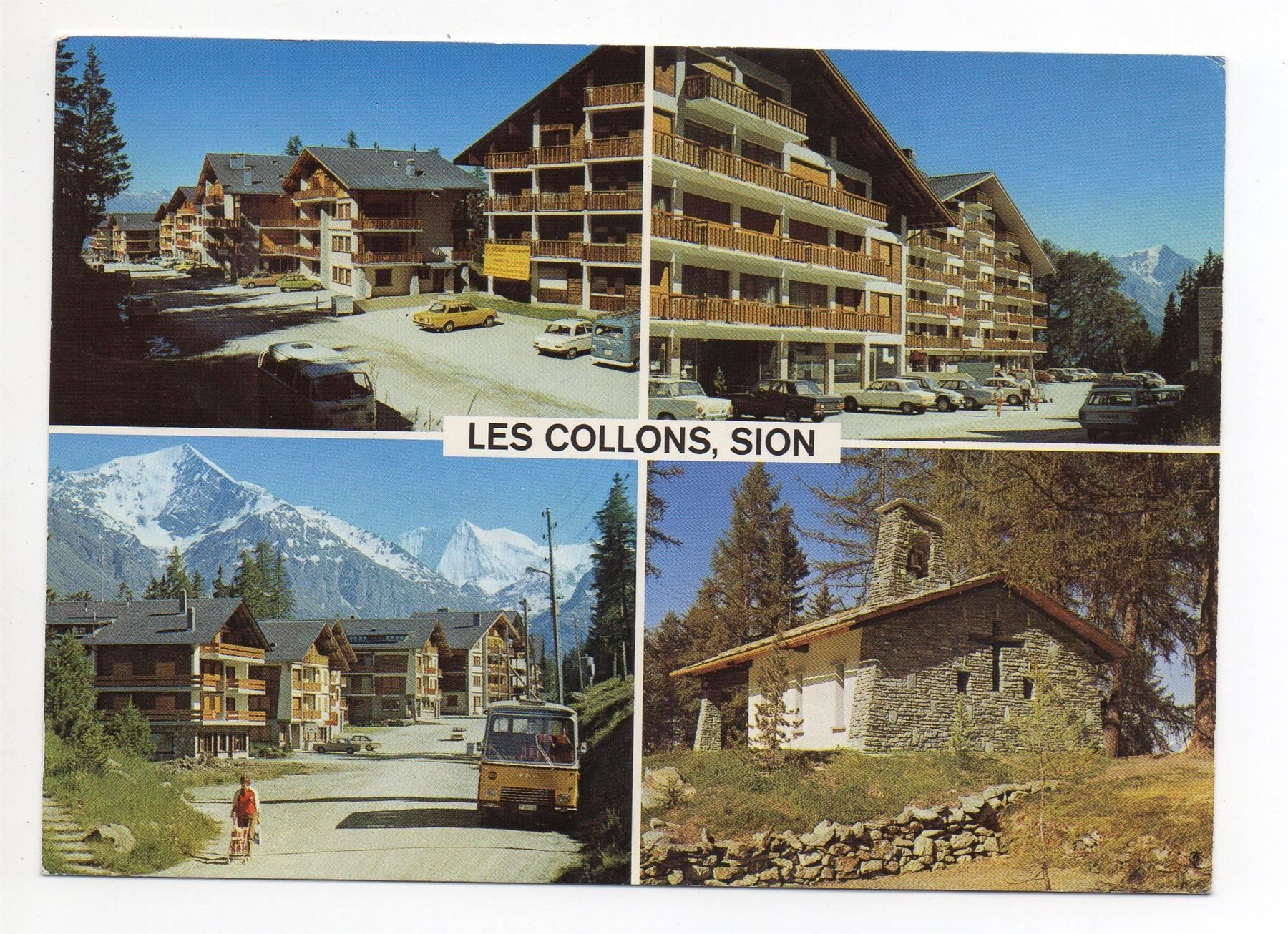 Cartoline postali: SION Les Collons, Auto, Postauto – Usato da Jona venduto da philajona