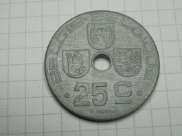 Belgien 25 Centime, 1943 Legende - 'BELGIE - BELGIQUE'