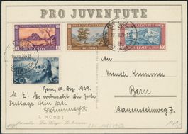 1929 - Pro Juventute Karte - Satzbrief