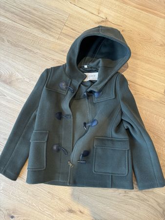 Manteau Duffle-coat Burberry Brit laine femme kaki