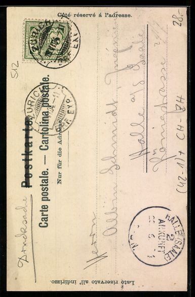 Cartoline postali: Zürich, Kantonal-Schiessen 1504-1904, S – Usato da Berlin venduto da bartko-reher 1