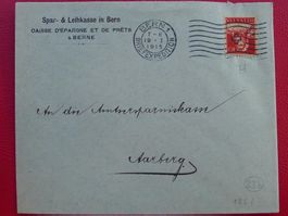 1915: Nr.126I (Typ 1) auf Brief von BERN Kat: 200.- +WALLNER