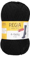 Sockenwolle Regia 4-Fädig Schwarz 210m / 50g