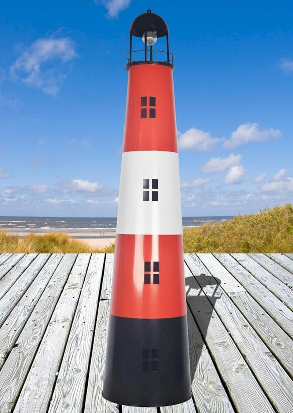 Lampen: Solar Leuchtturm Metall 150cm – Neu und originalverpackt aus Bottighofen von zaap