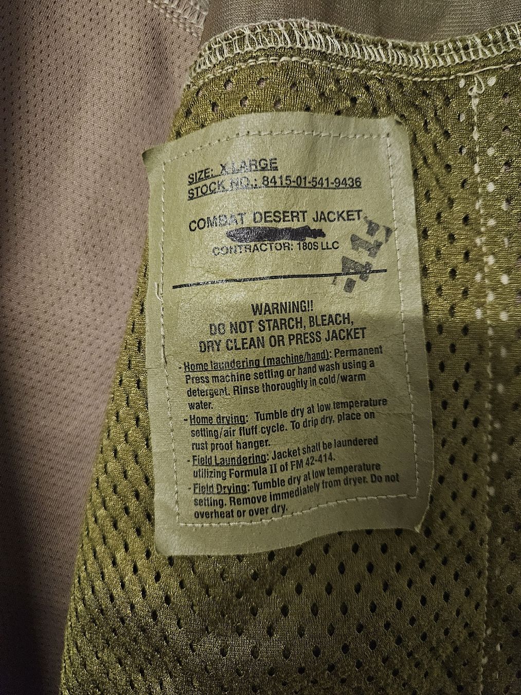 Giacche: US Marines Combat Desert Jacket CDJ – Usato da Hägglingen venduto da Baltica 4