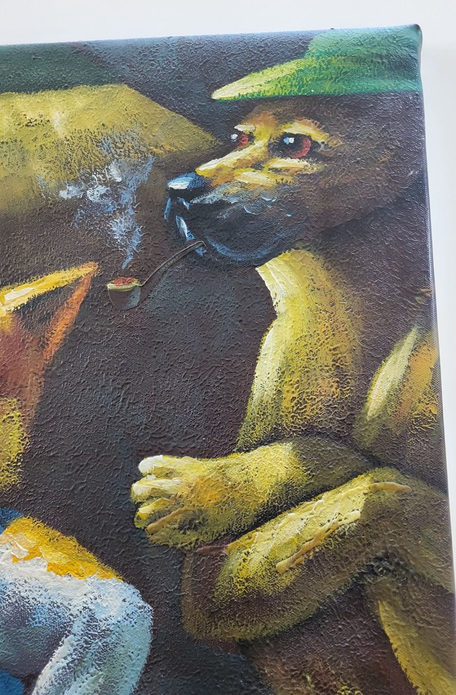 Dipinti: Gemälde Hunde am Billiardtisch – Nuovo (secondo la descrizione) da figino venduto da ame_frv2 5