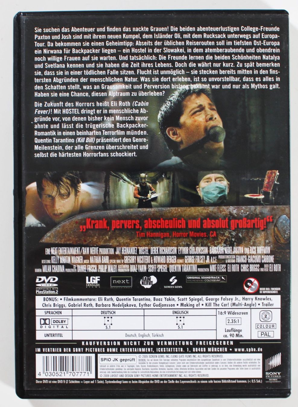 Tutti i DVDs: DVD HOSTEL - Nach einer Idee von QUENTIN TARANTINO! – Nuovo (secondo la descrizione) da Brüttisellen venduto da Collector-Corner 2