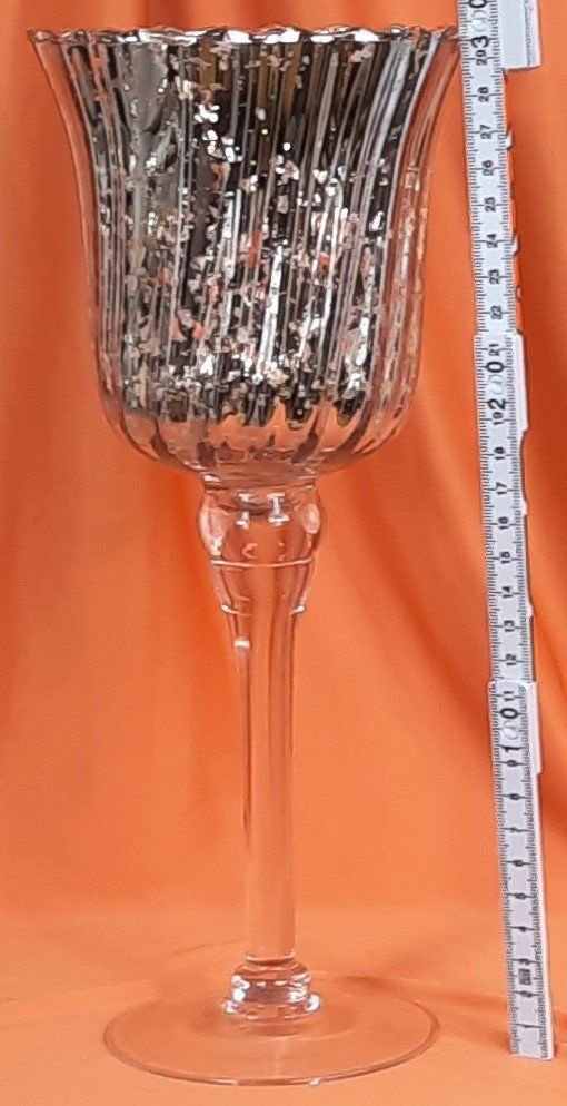Portacandele: Kelchform Graue Rillenoptik Kerzenstände – Nuovo (secondo la descrizione) da Seuzach venduto da VT-Collections2 4
