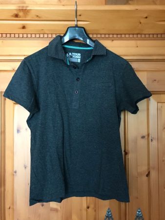 YOUR TURN Herren Poloshirt Grau-Meliert / Grösse S
