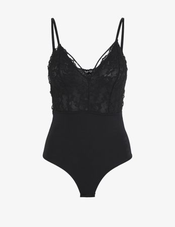 Damen Body schwarz mit Spitze Grösse M neuwertig