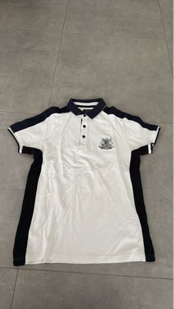 Zara Man Poloshirt Gr. S Weiss/Marine - Top Zustand!